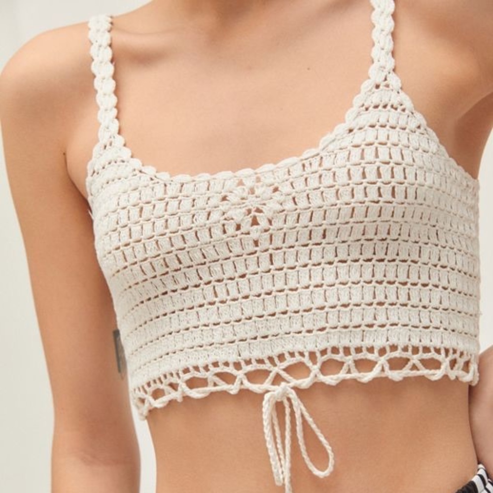 Out From Under beach front crochet cropped cami